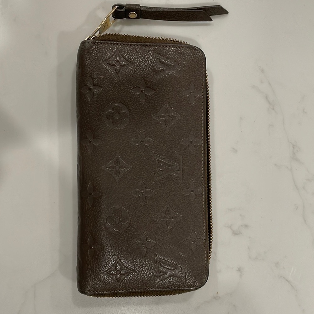 Louis Vuitton Empreinte Zippy Wallet Dark Putty/Brown